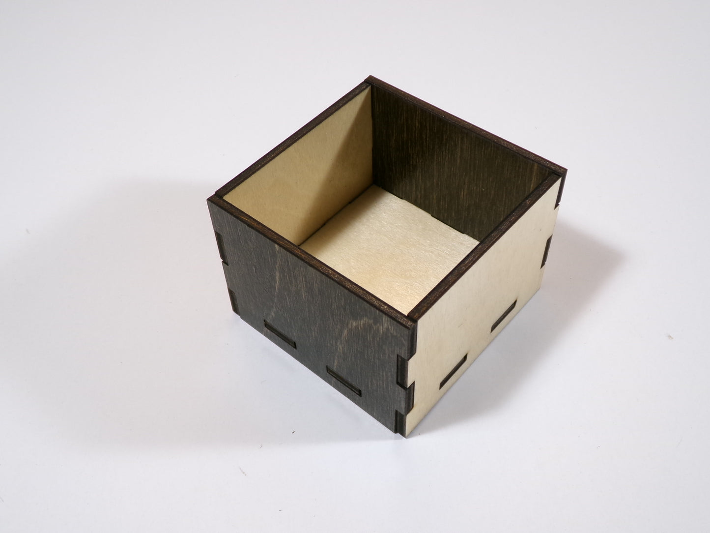 2-1/2" Square Wooden Box Engraved "Live, Laugh, Love"